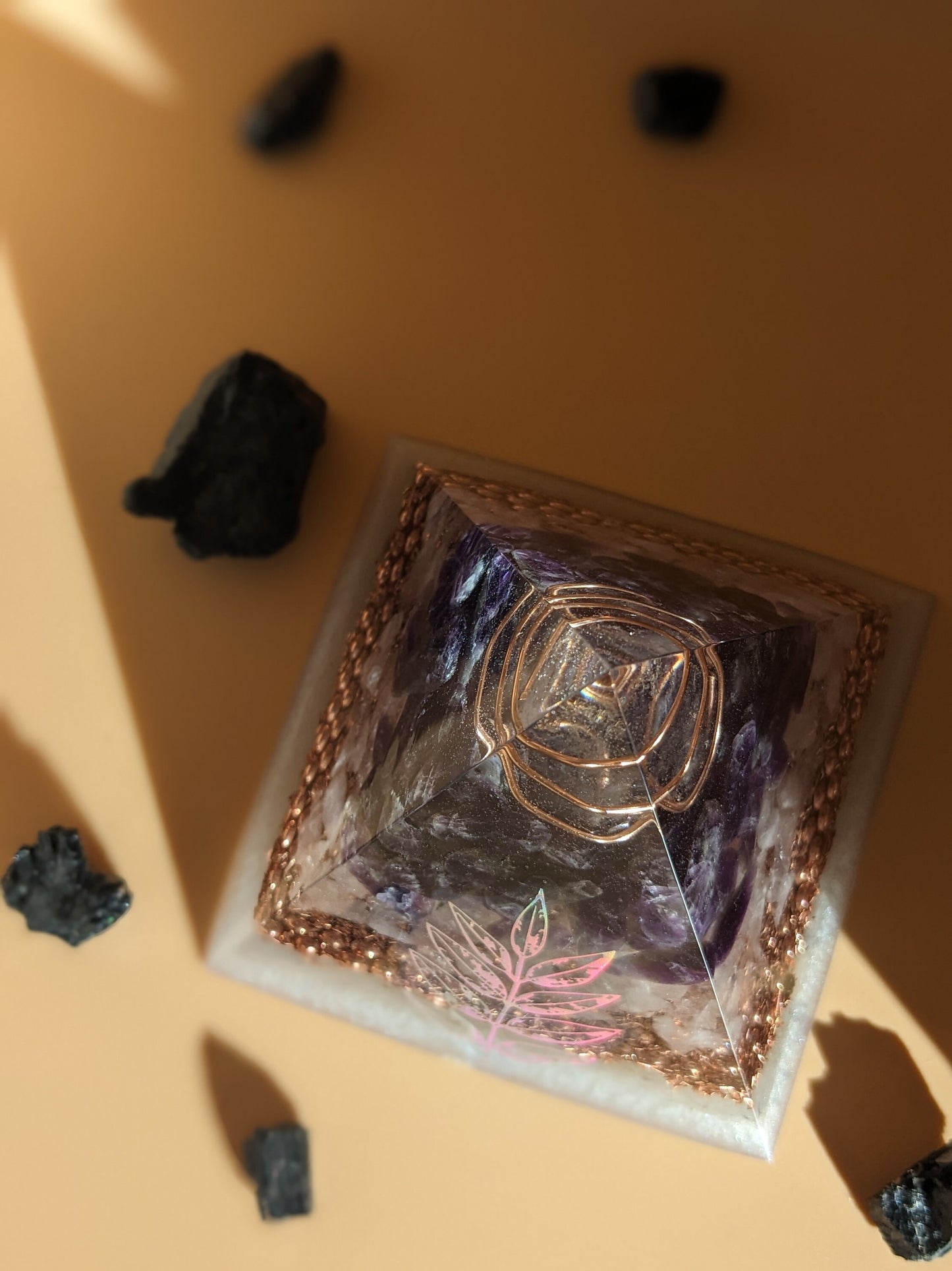 Rose Quartz Pyramid For Healing Gift For Meditation Tool Energy Healing Sacred Geometry Pyramid Metaphysical Crystal Pyramid Amethyst Tower