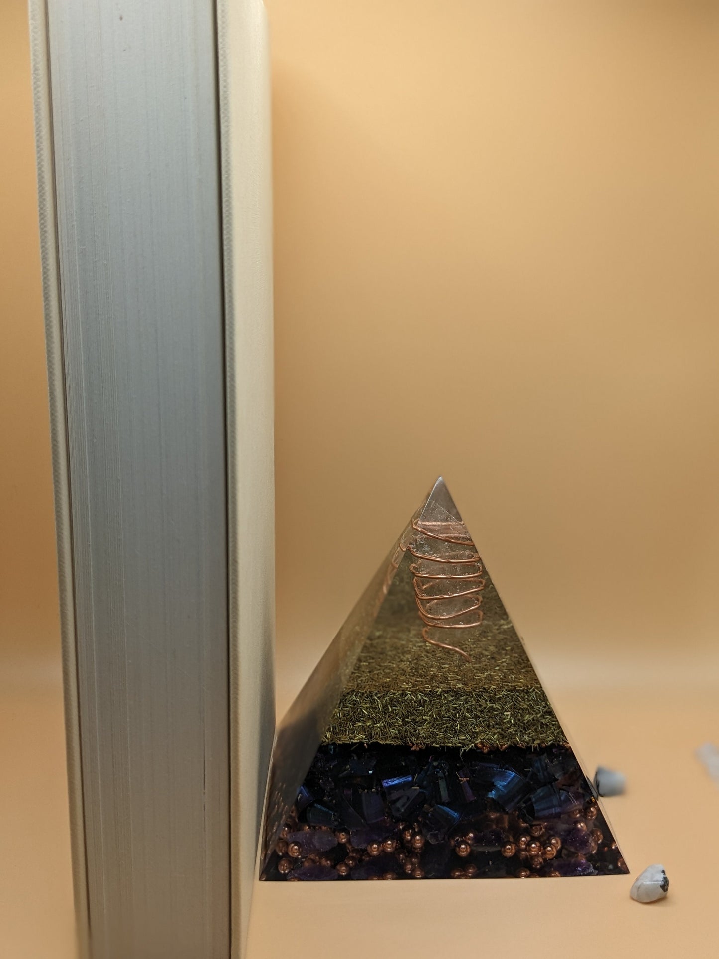 Large Orgonite Pyramid For Powerful EMF Protection And Energy Amplification Healing Crystal Pyramid For Holistic Wellness And Manifestation