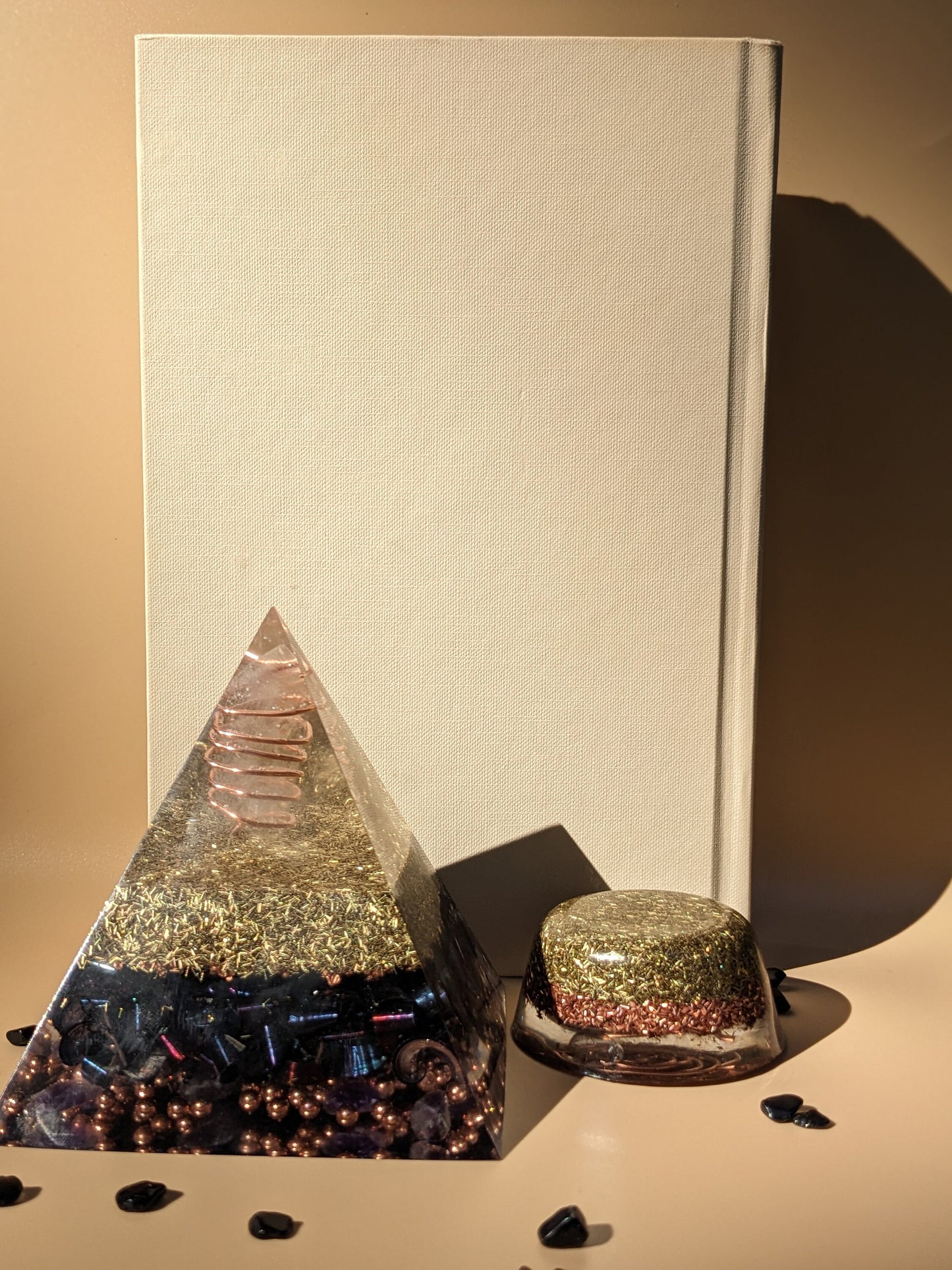 Orgonite Pyramid For EMF Protection And Energy Balancing Orgonite Tower Buster For Harmonizing And Transmuting Negative Energy Flow Positive