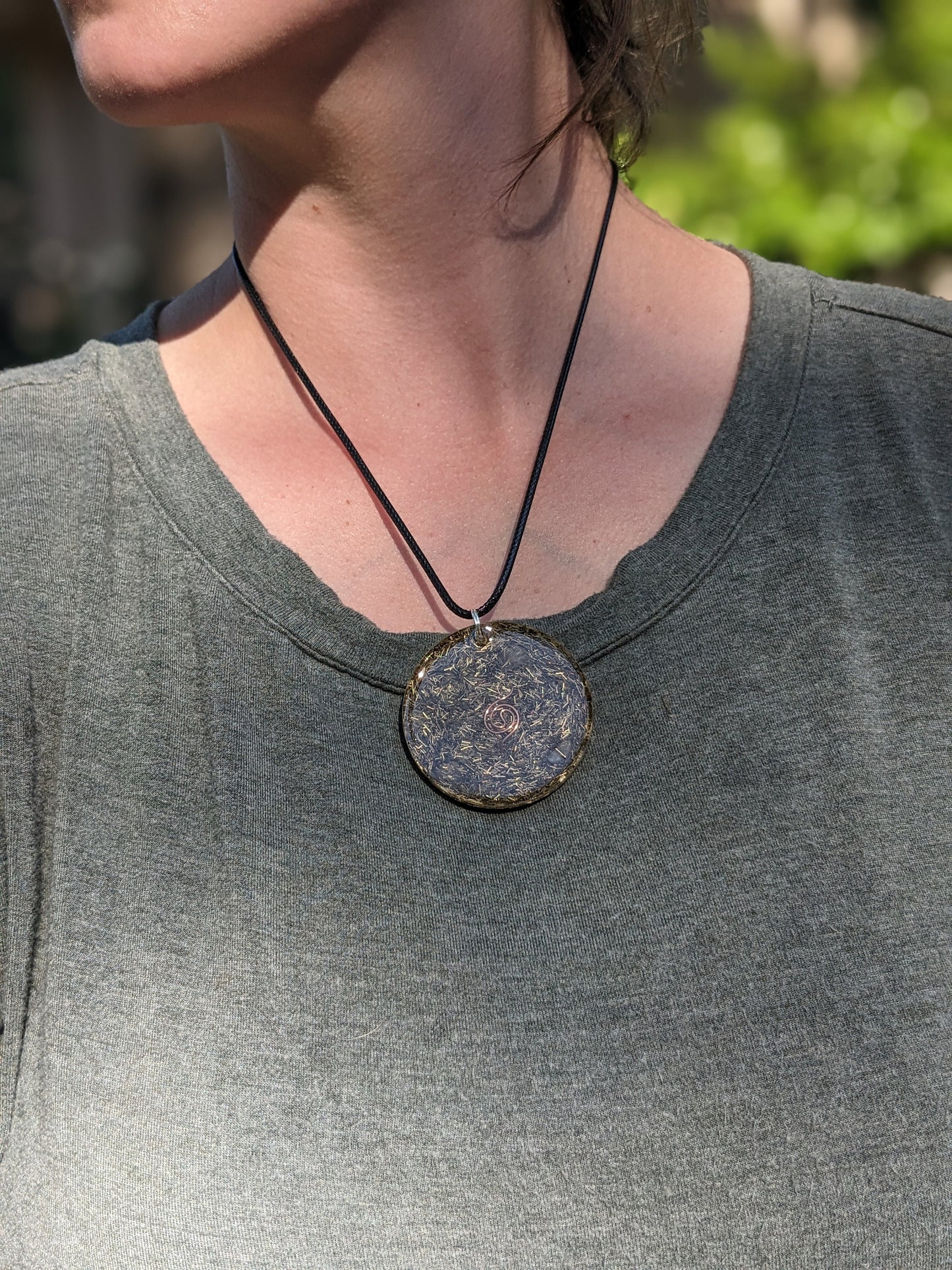 EMF Protector Necklace Healing Intention Necklace For Grounding Shungite EMF Shield Energy Protection Necklace Energy Shield Aura Protection