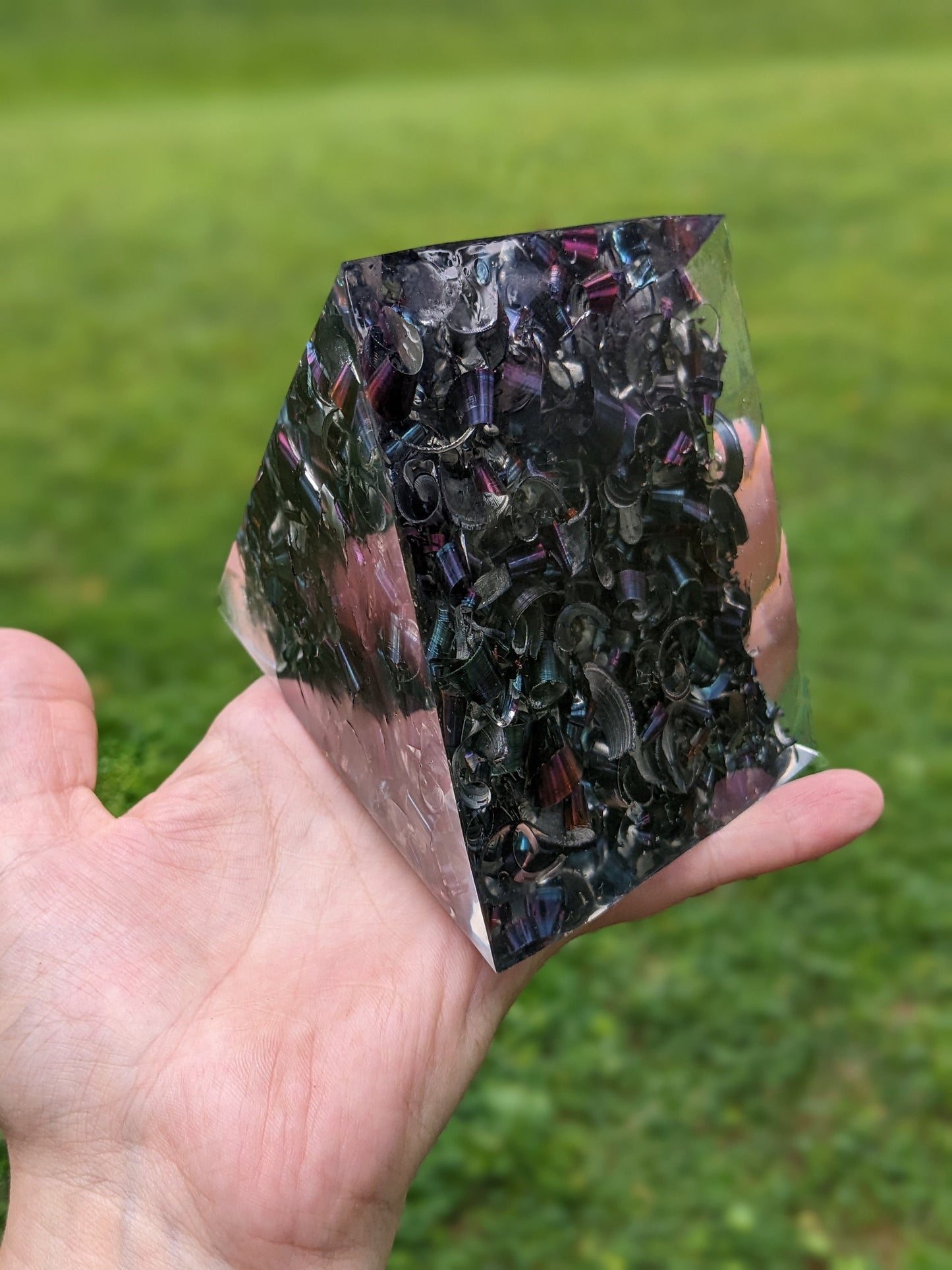 Powerful Orgonite Pyramid Large Orgone Pyramid for Emf Protection Cleansing Gift Metaphysical Healing Pyramid Orgone Energy Generator Orgone