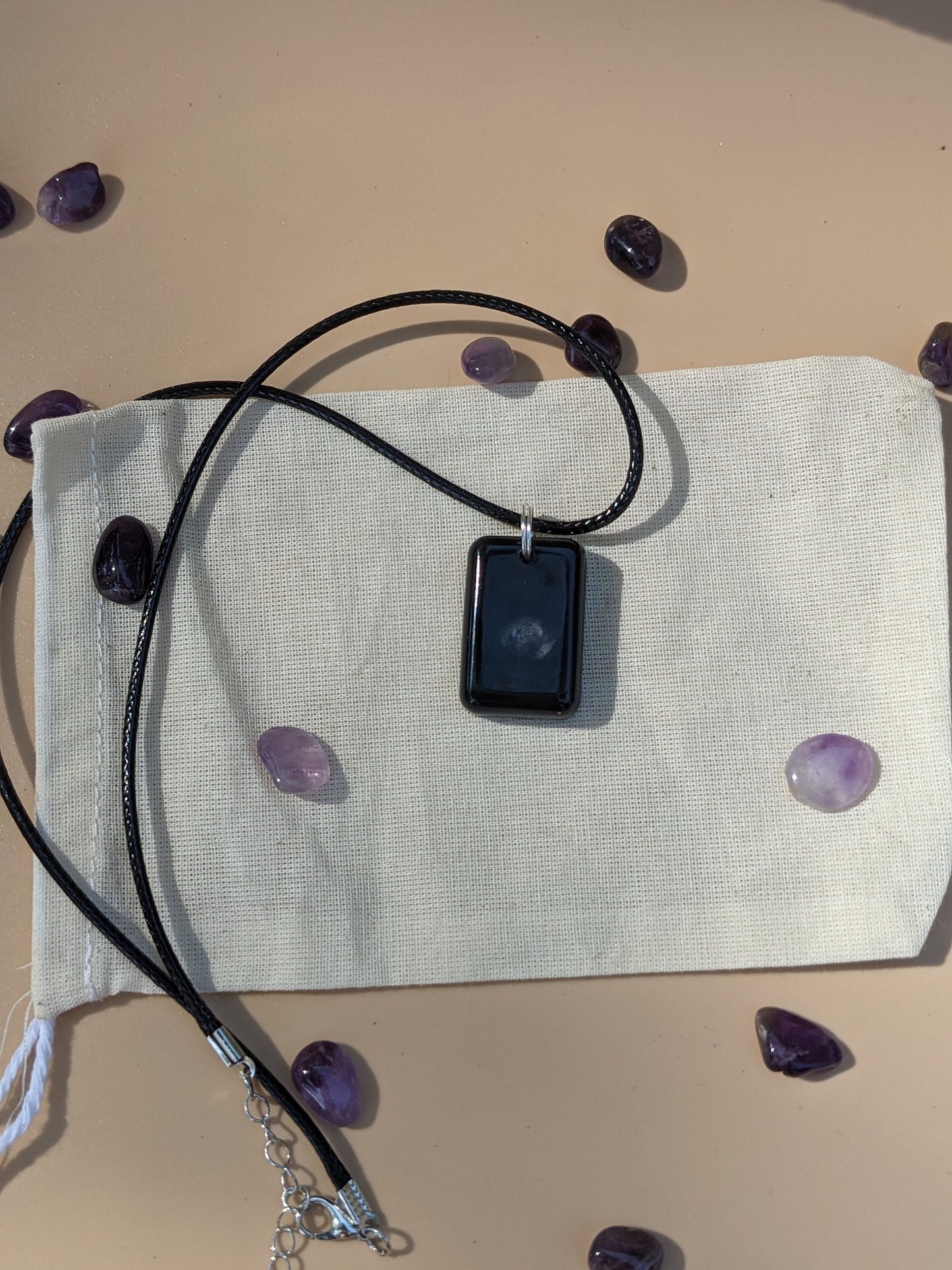 Shungite Necklace For EMF Protection Energy Balancing Pendant Chakra Balancing Crystal Healing Necklace With Shungite Energy Clearing Gift