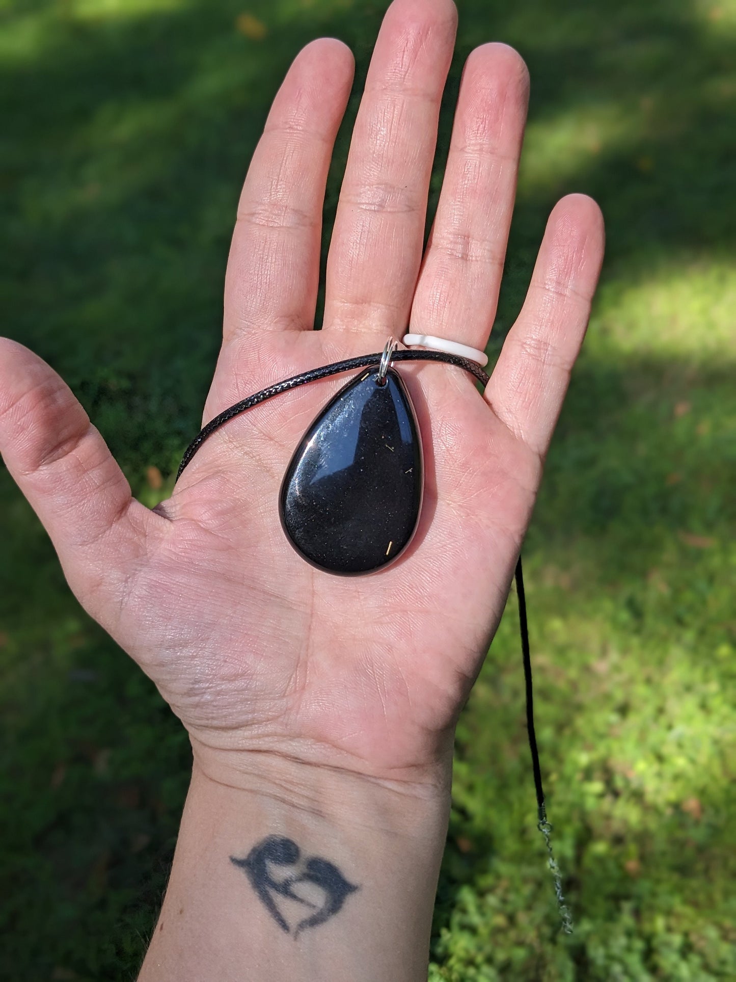 Orgonite or Shungite Pendant | Handmade Resin Necklace with Quartz, Copper & Brass | Crystal Jewelry for Daily Wear