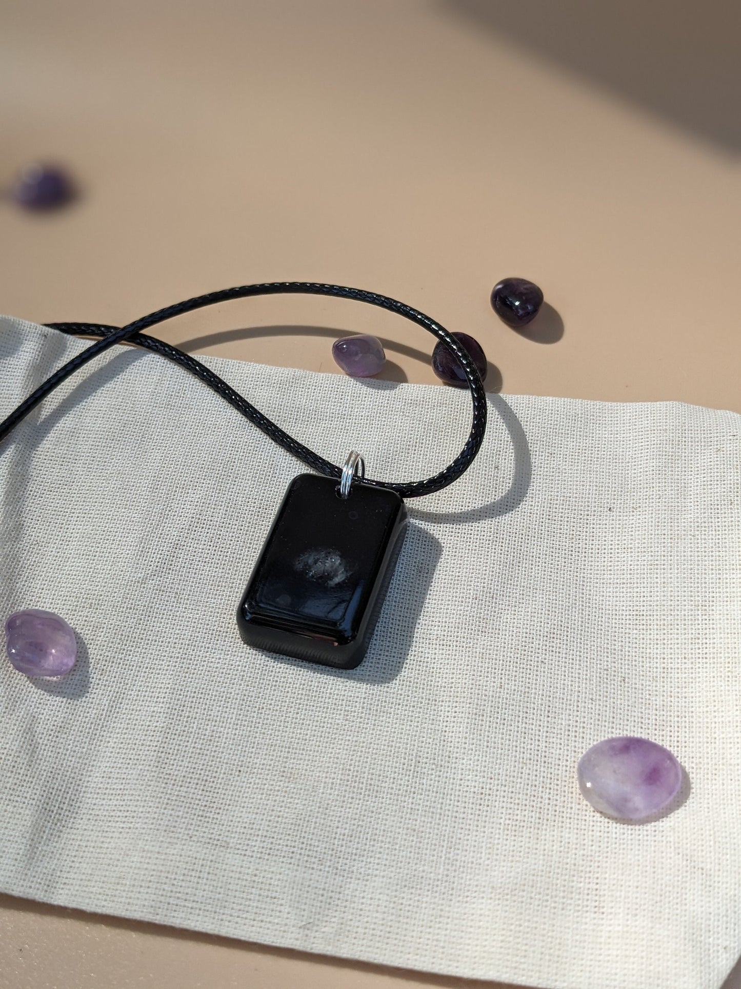 Shungite Necklace For EMF Protection Energy Balancing Pendant Chakra Balancing Crystal Healing Necklace With Shungite Energy Clearing Gift