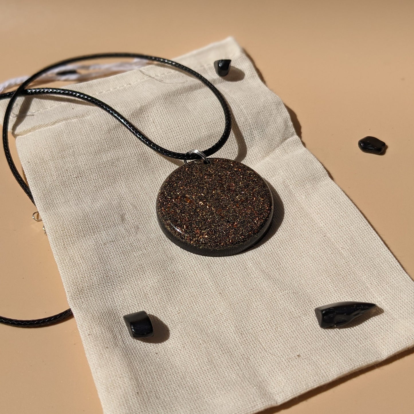 Shungite Pendant Orgonite Necklace For Protection Pendant Gift EMF Necklace Crystal Pendant Empath Protection Witchy Necklace Shungite EMF