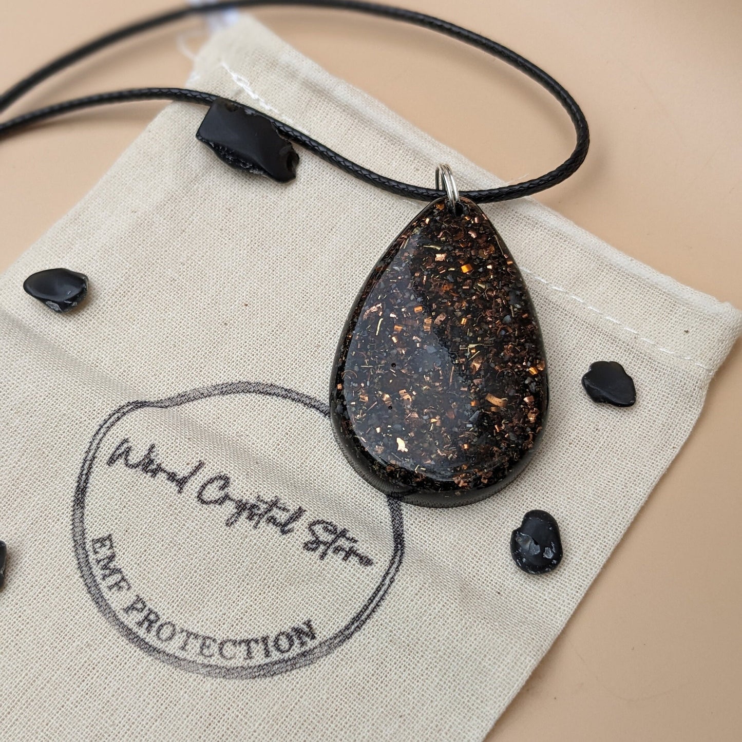 EMF Blocking Necklace - Gift For Energy Protection - Crystal Pendant For Empaths - Gift For Spiritual Awakening - Wearable Protective Stones