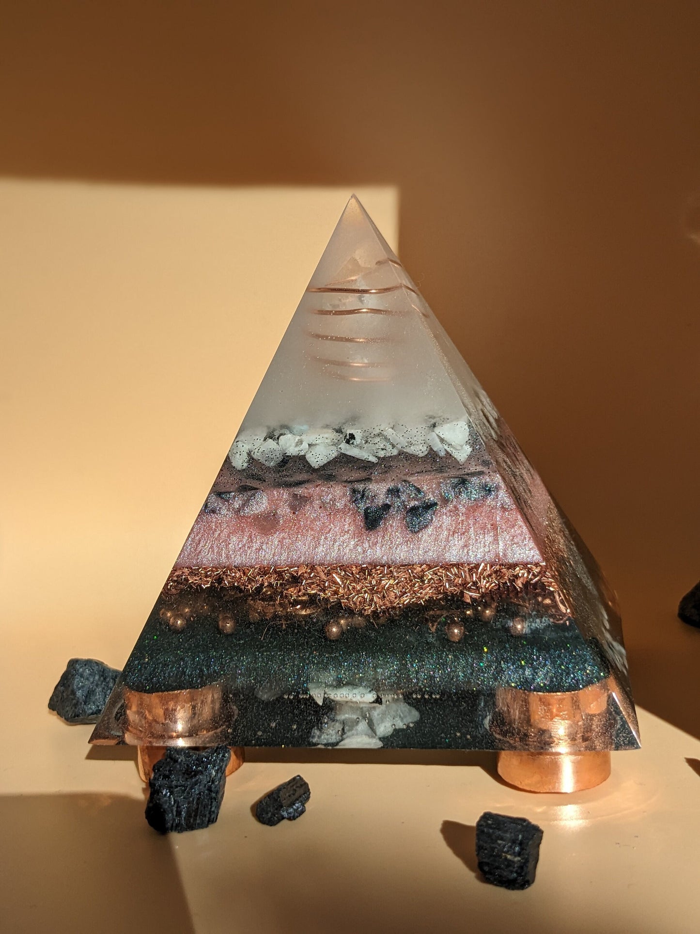 Large Orgonite Pyramid For Meditation And Energy Healing As A Unique Gift Crystal Meditation Gift With Positive Energy And Spiritual Benefit