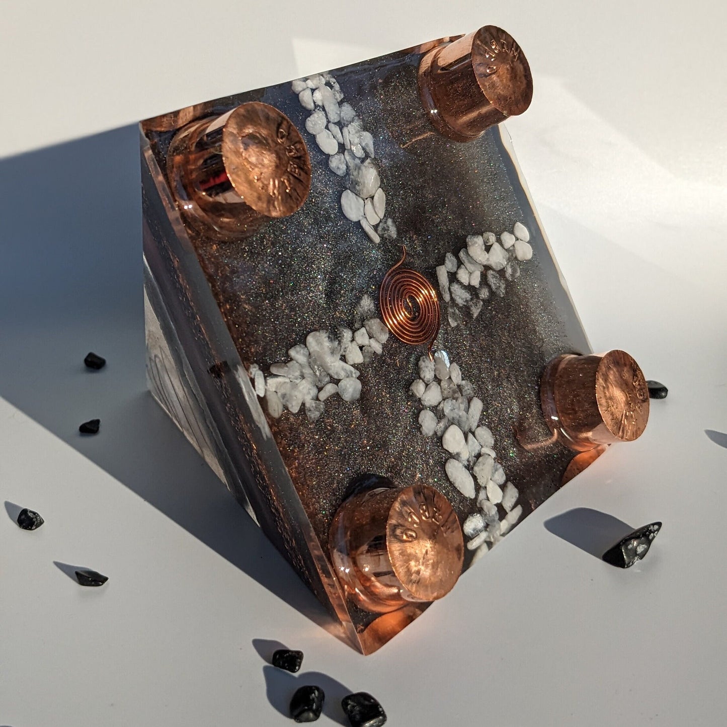 Large Orgonite Pyramid For Meditation And Energy Healing As A Unique Gift Crystal Meditation Gift With Positive Energy And Spiritual Benefit