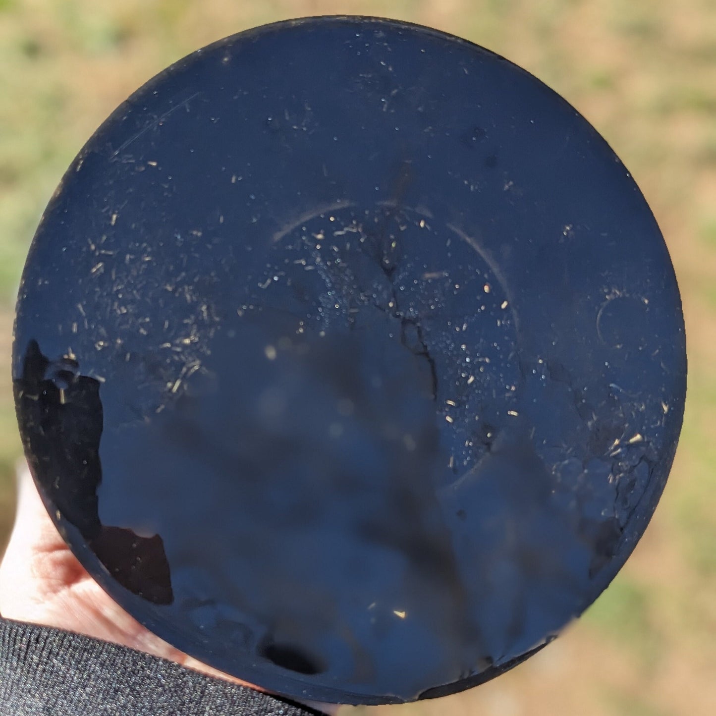 Large Orgonite Charging Plate with Selenite, Shungite & Quartz | Handmade Resin Crystal Plate for Desk, Coaster, or Tech Decor