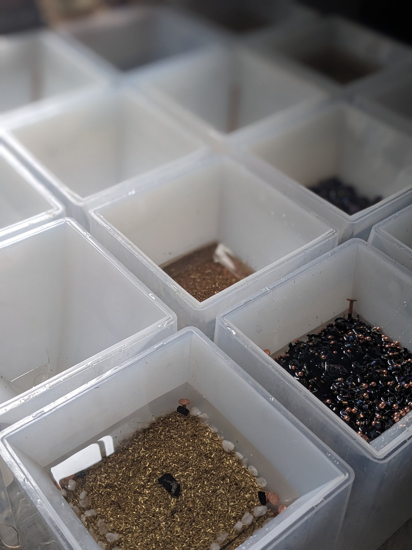 Large Orgonite Pyramid | Handmade Resin Crystal Pyramid with Quartz, Shungite, Copper, Brass & Selenite | Unique Home Office Decor