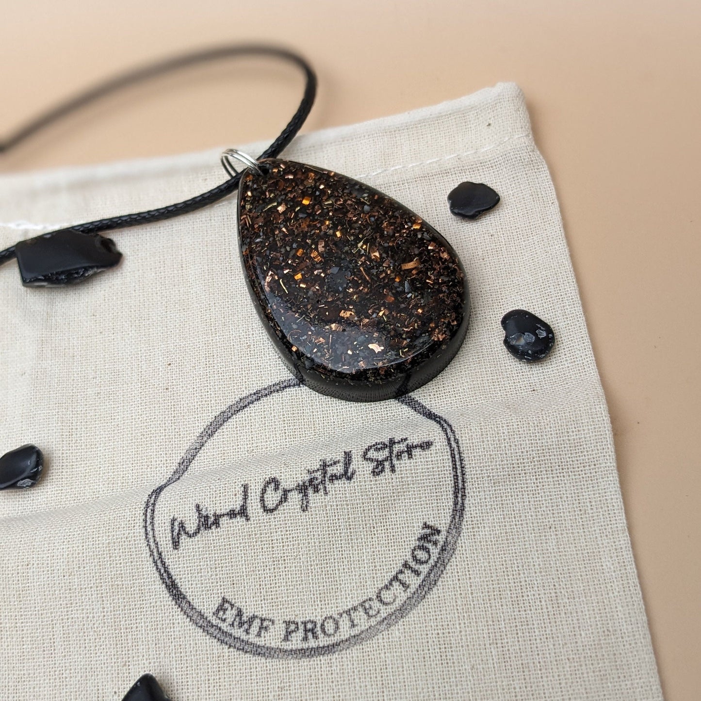 EMF Blocking Necklace - Gift For Energy Protection - Crystal Pendant For Empaths - Gift For Spiritual Awakening - Wearable Protective Stones