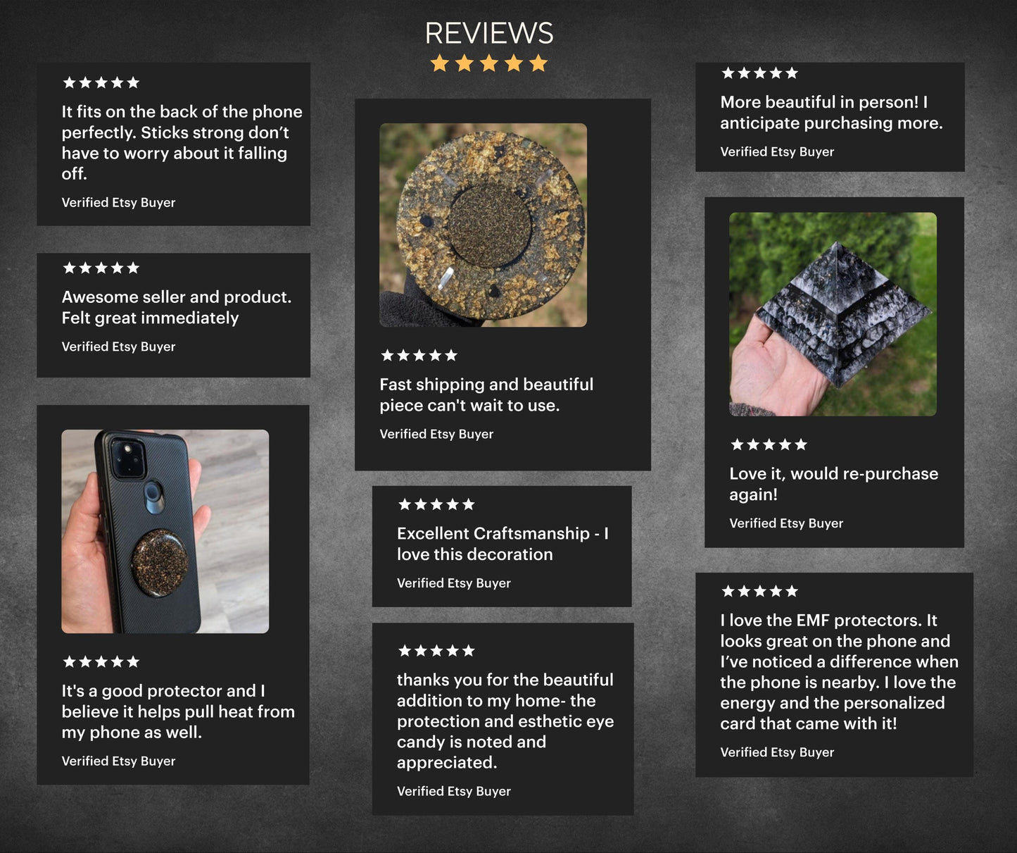 Large Orgonite Pyramid | Lapis Lazuli Copper Resin Crystal Decor | Handmade EMF Smart Meter Desk or Home Gift