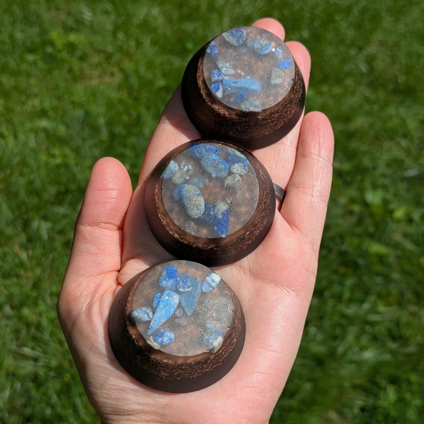 Handmade Orgonite Tower Busters for EMF Protection | Resin, Metal & Quartz Energy Balancers | Home and Office Defense | Lapis Lazuli Gift