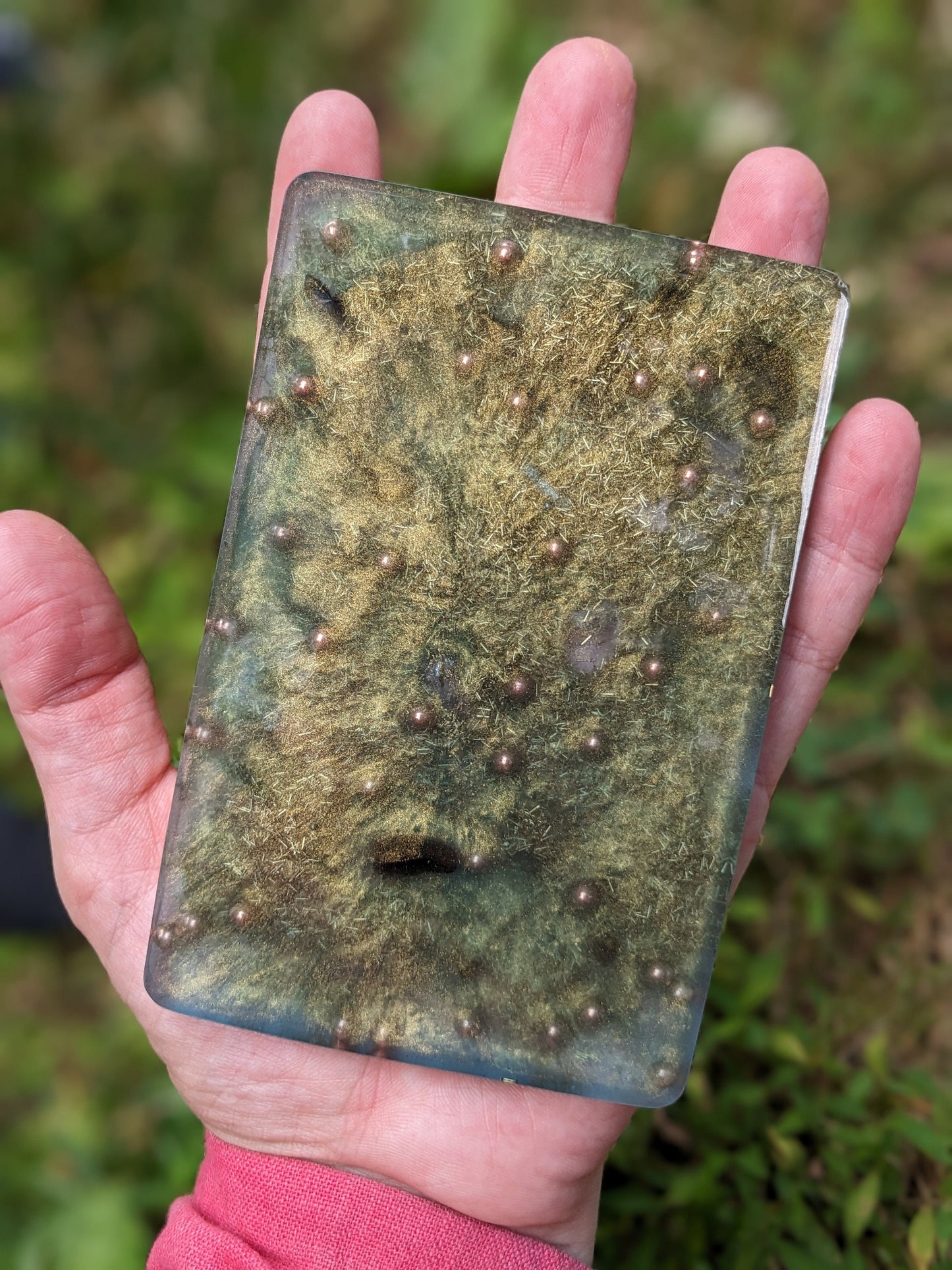 Orgonite Charging Plate For Crystal Energy Crystal Charging Plate For Energy Cleansing Gift Healing Orgonite Plate With Gemstones EMF Orgone