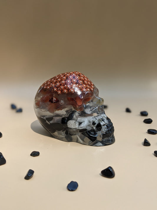 Crystal Resin Skull For Unique Home Decoration And Spiritual Healing Resin Art Sculpture With Crystal Properties For Positive Energy Gift