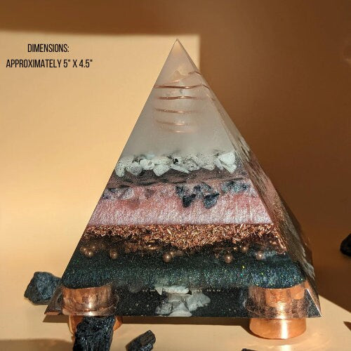 Large Orgonite Pyramid For Meditation And Energy Healing As A Unique Gift Crystal Meditation Gift With Positive Energy And Spiritual Benefit