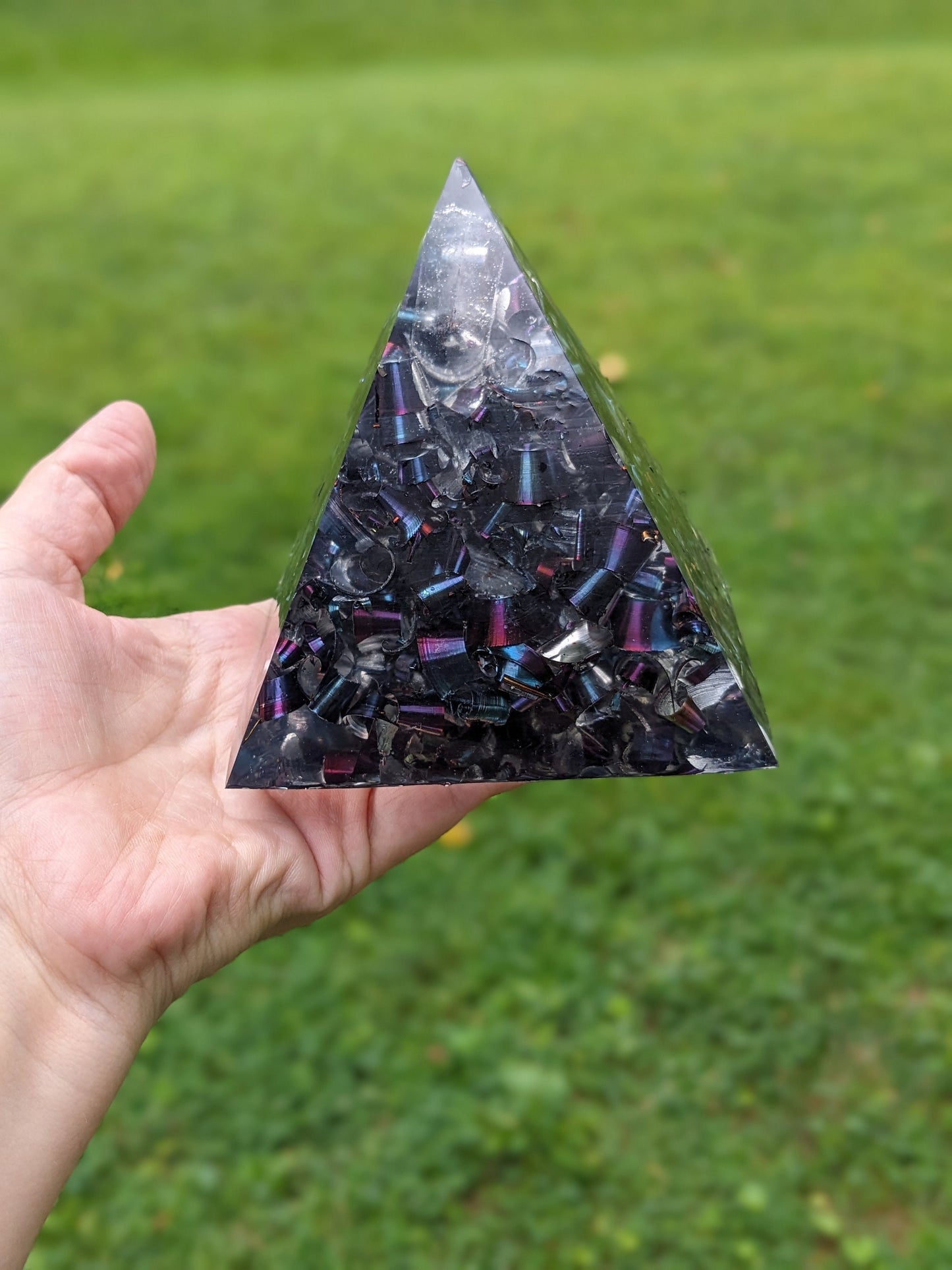 Powerful Orgonite Pyramid Large Orgone Pyramid for Emf Protection Cleansing Gift Metaphysical Healing Pyramid Orgone Energy Generator Orgone