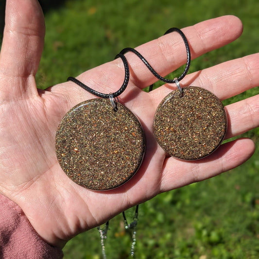Handmade Orgonite Necklace with Copper & Quartz | Resin Pendant for Daily Wear, Desk, or Phone | Unique Gift