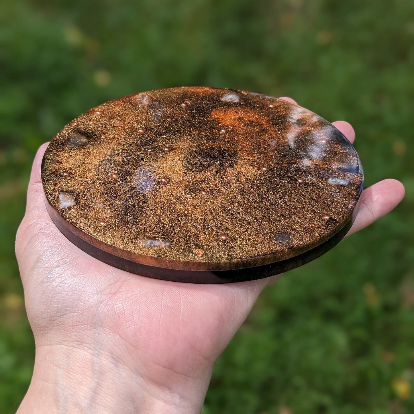 Orgonite Water Charging Plate For Positive Healing Energy Orgone Charge Plate Orgonite Charge Plate For EMF Protection Shungite Charge Plate