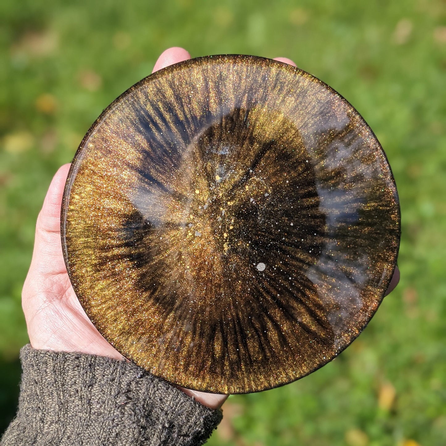 Orgonite Water Charging Plate For Positive Healing Energy Orgone Charge Plate Orgonite Charge Plate For EMF Protection Shungite Charge Plate