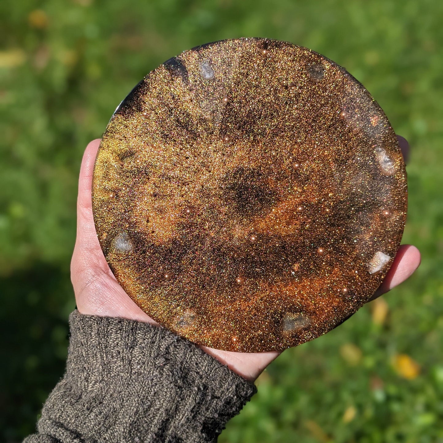 Orgonite Water Charging Plate For Positive Healing Energy Orgone Charge Plate Orgonite Charge Plate For EMF Protection Shungite Charge Plate