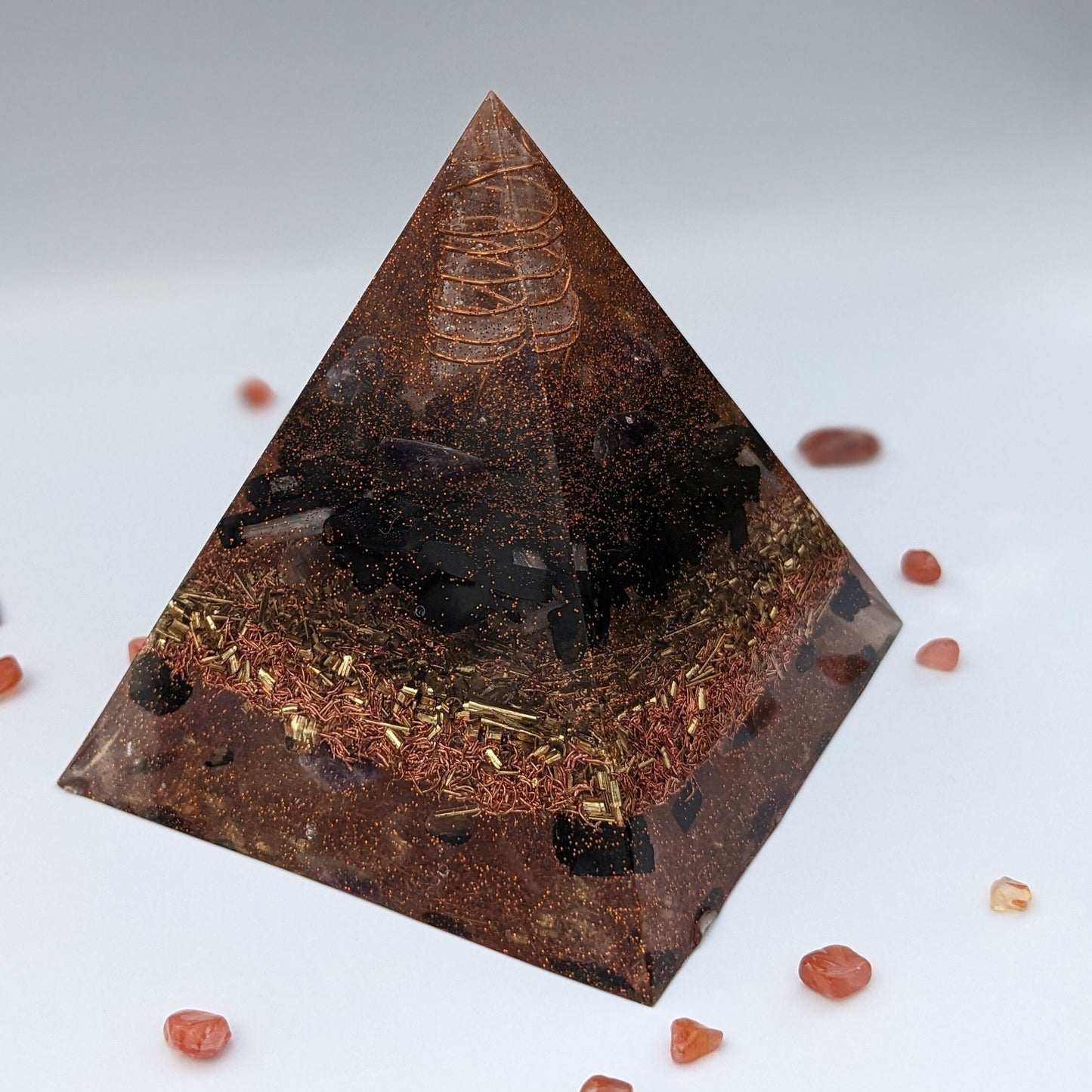 Orgone Energy Generator EMF Harmonizer Energy Balancing Gift For Spiritual Growth Manifesting Energy Pyramid Crystal For Money Manifest Tool