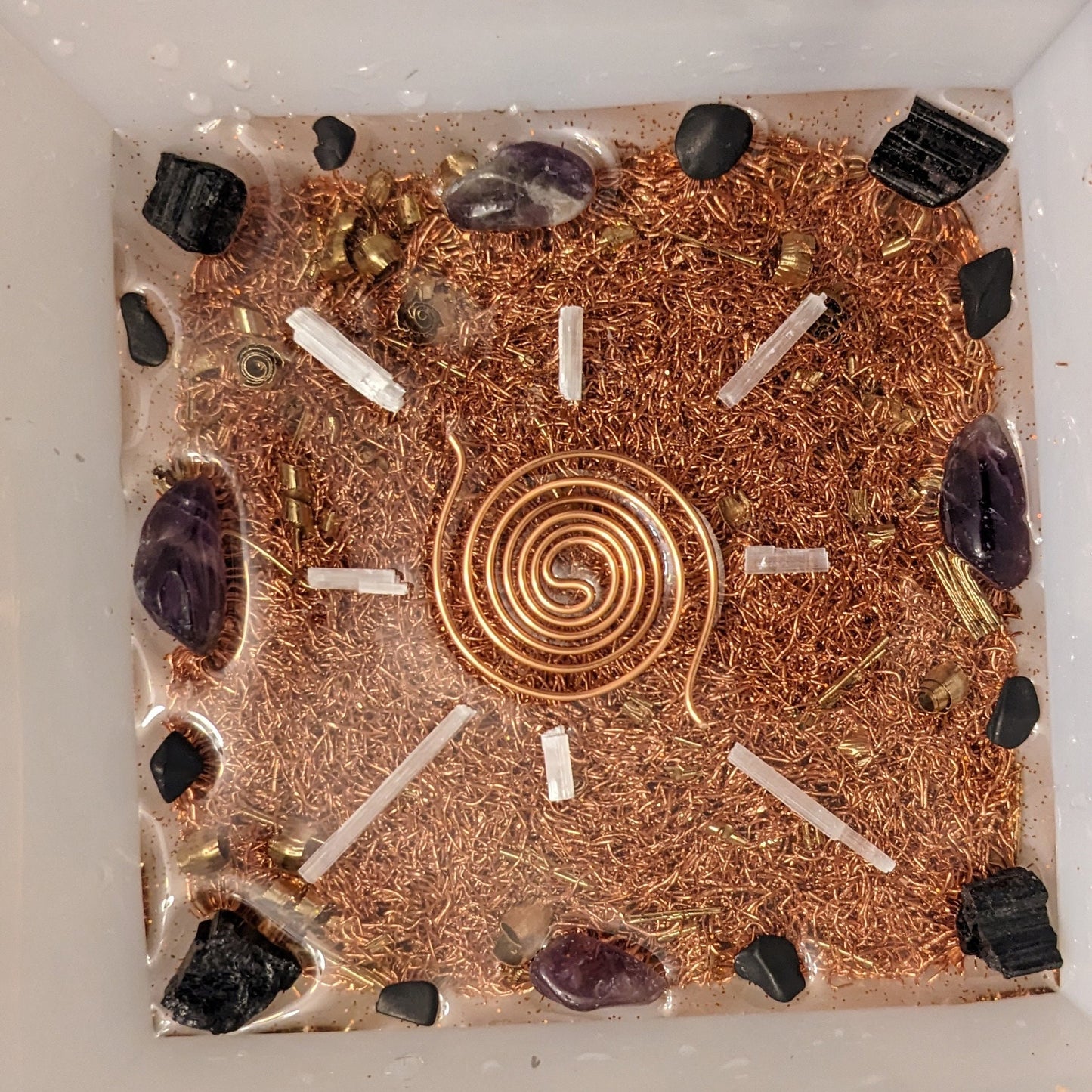 Orgone Energy Generator EMF Harmonizer Energy Balancing Gift For Spiritual Growth Manifesting Energy Pyramid Crystal For Money Manifest Tool