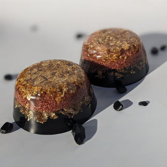 Orgonite Tower Buster with Gold, Shungite, Copper & Quartz | EMF Awareness | Powerful Indoor Outdoor Energy Tool | Handmade in the USA Gift