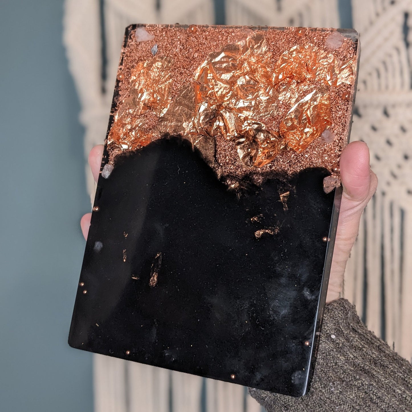 Crystal Charging Plate Orgone Charging Plate Crystal Healing Plate for Intention Altar Plate Offering Dish Shungite Plate Copper Orgonite