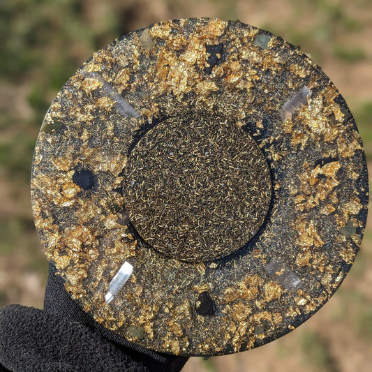 Large Orgonite Charge Plate - Round Selenite Charging Plate For Cleansing And Recharging Crystal - Selenite Plate Energy Grid - Purification