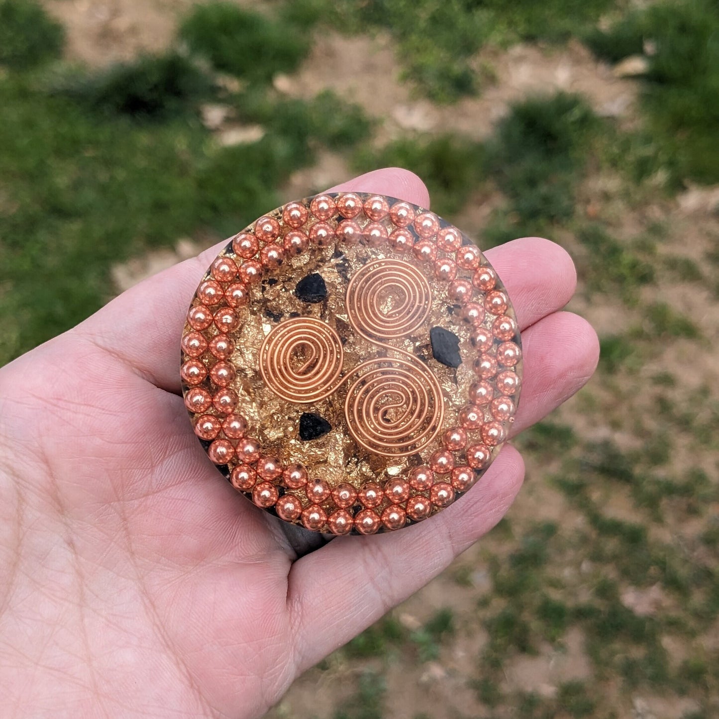 Handmade Orgonite For EMF Protection Black Tourmaline Empath Protection Stone For Healing Crystal Energy Positive Gift For Spiritual People