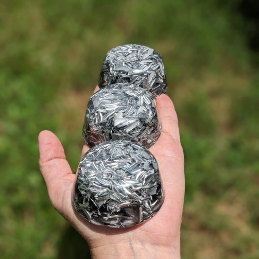 Set of Three Orgonite Tower Busters - Orgone Energy Accumulator - Crystal Protection Set For Cleansing Home