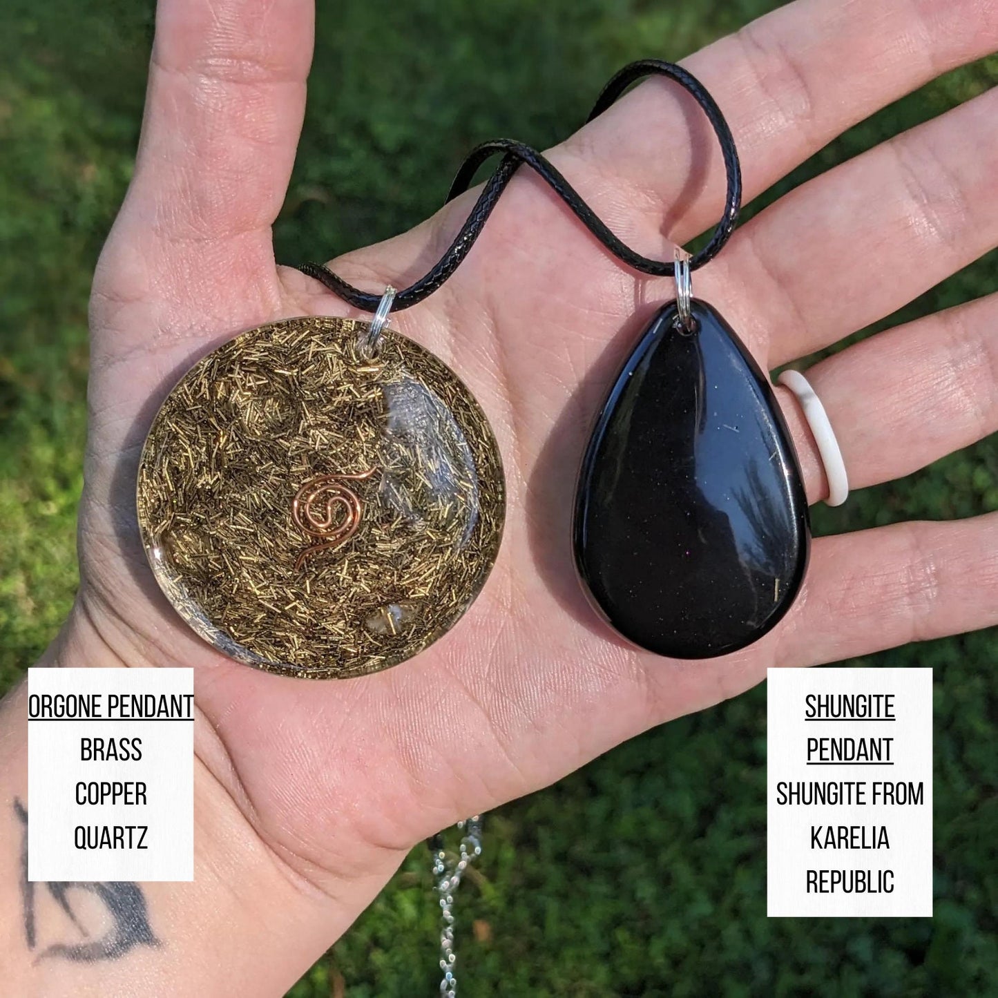 Shungite Necklace For EMF Protection - Orgonite Necklace - 5g - Empath Protection - Orgone Energy - Gift For Crystal Lover - Authentic Stone