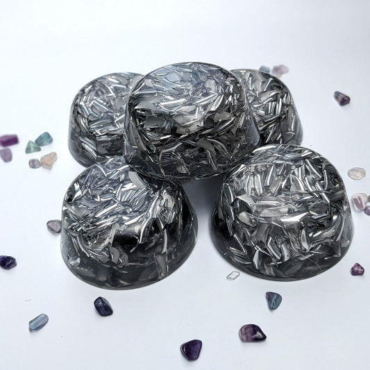 Tower Busters Set | EMF Discs for Home & Office | Resin and Metal Mix | Small Energy Barriers | Handmade in USA | Orgone Energy