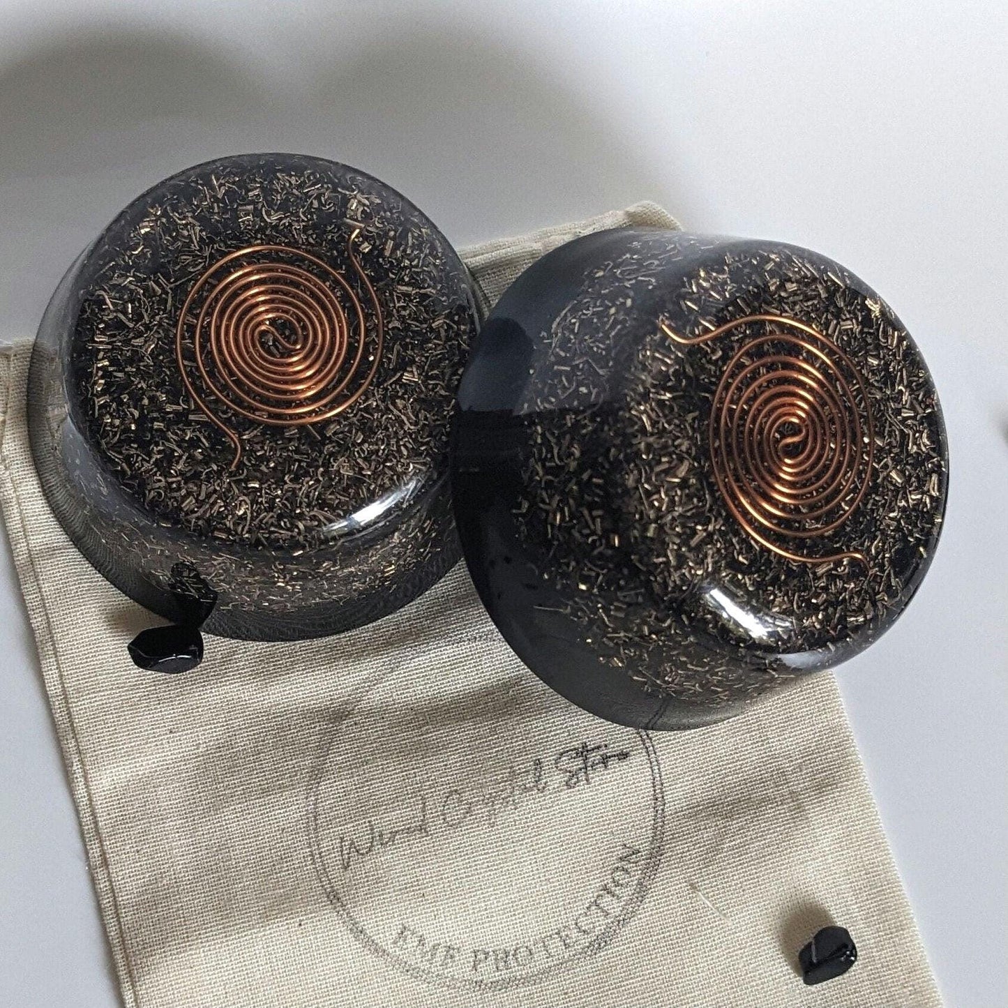 Large Orgonite Tower Buster with Shungite & Copper | Handmade Resin Decor | EMF Awareness Gift for Home or Travel