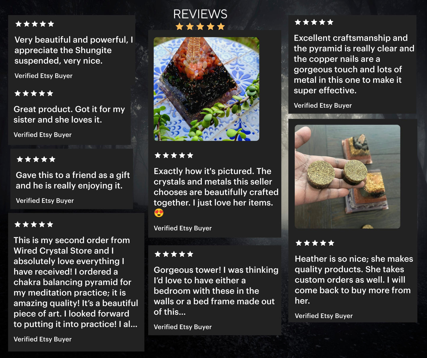 Compact Orgonite Tower Buster with Shungite, Quartz & Steel – Handmade Resin Disc for Desk, Travel, or Home Decor