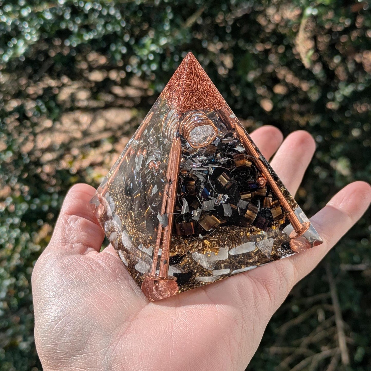 Large & Small Orgonite Pyramid - Emf Awareness 5G Smart Meter - Powerful Real Orgone Generator - Positive Energy