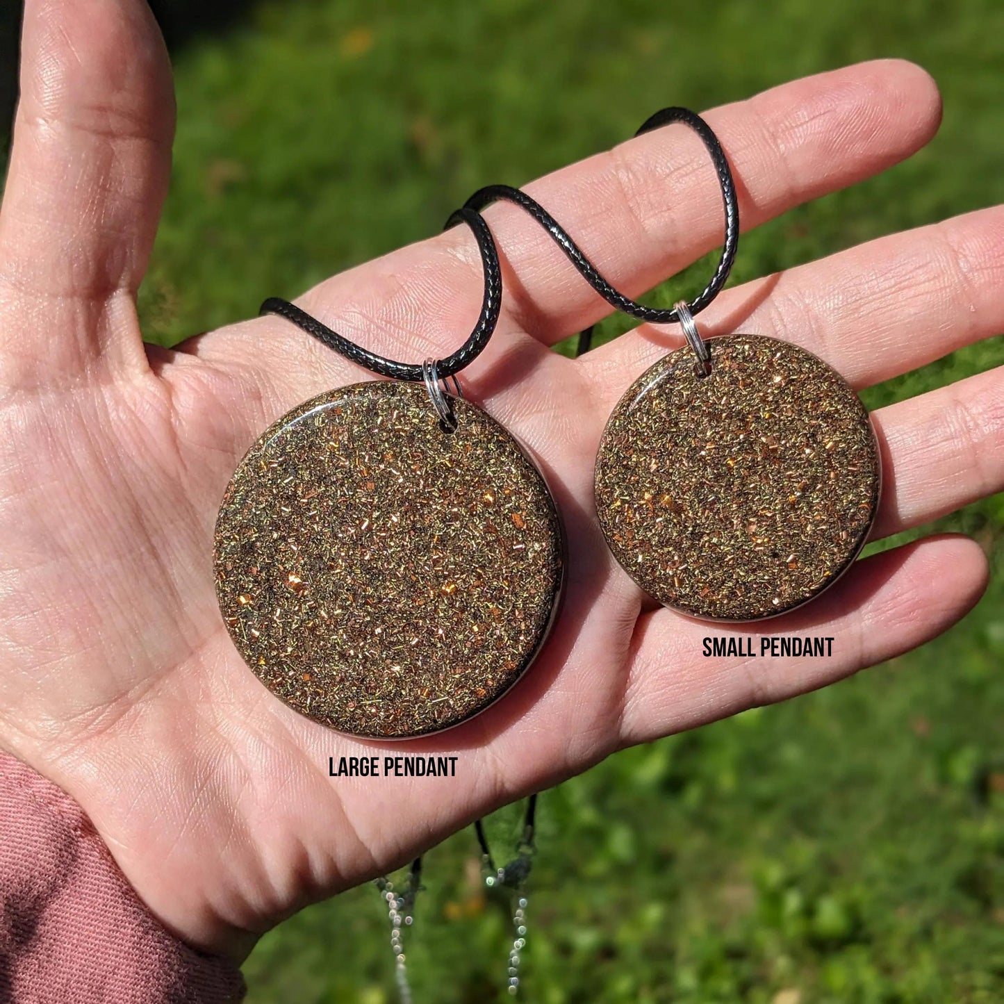 Handmade Orgonite Necklace with Copper & Quartz | Resin Pendant for Daily Wear, Desk, or Phone | Unique Gift