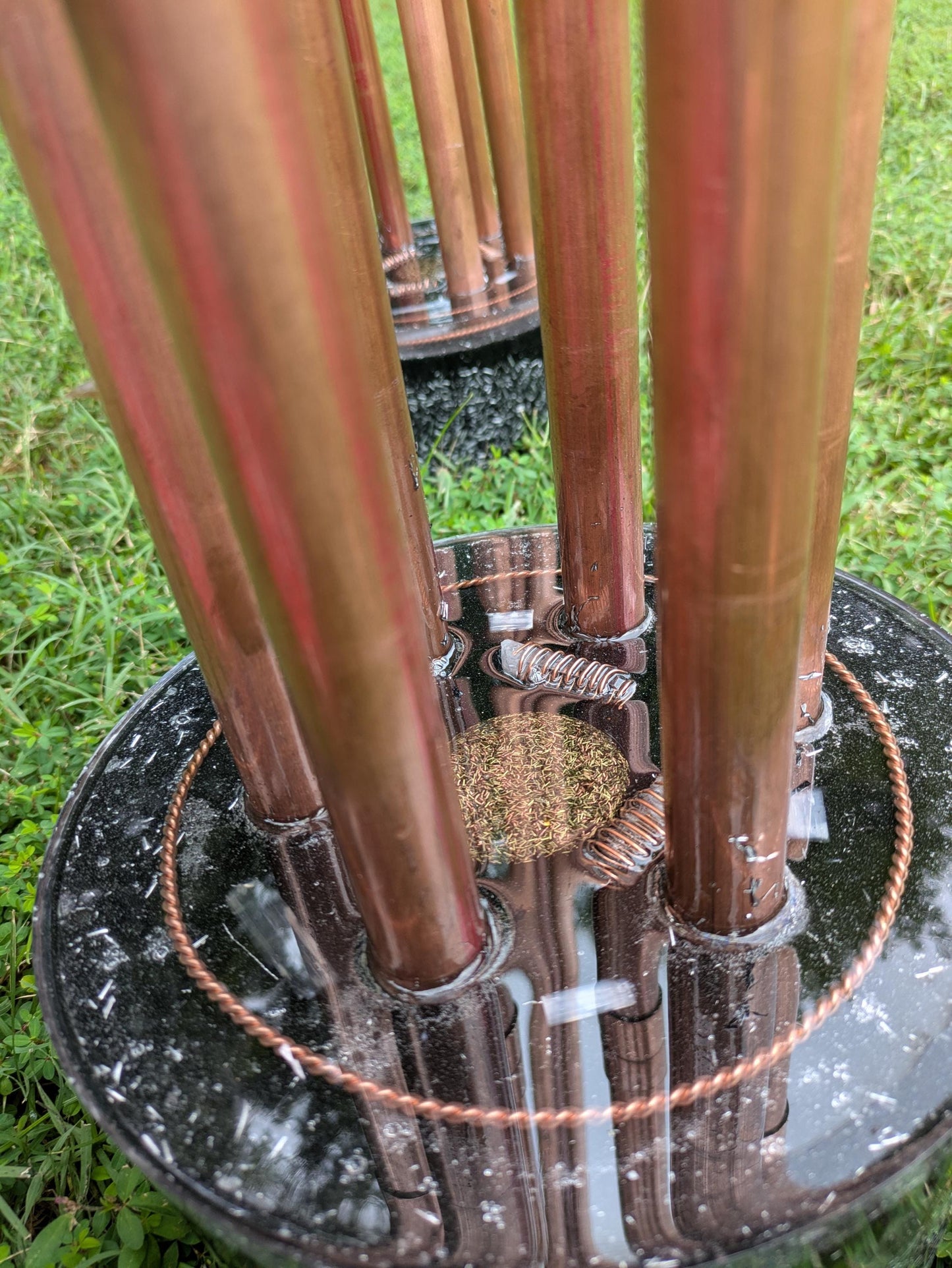 Local Pickup or US Shipping Only – 6-Foot Orgonite Cloud Buster | Handmade Copper & Quartz Outdoor Sculpture | Large Resin Garden Decor