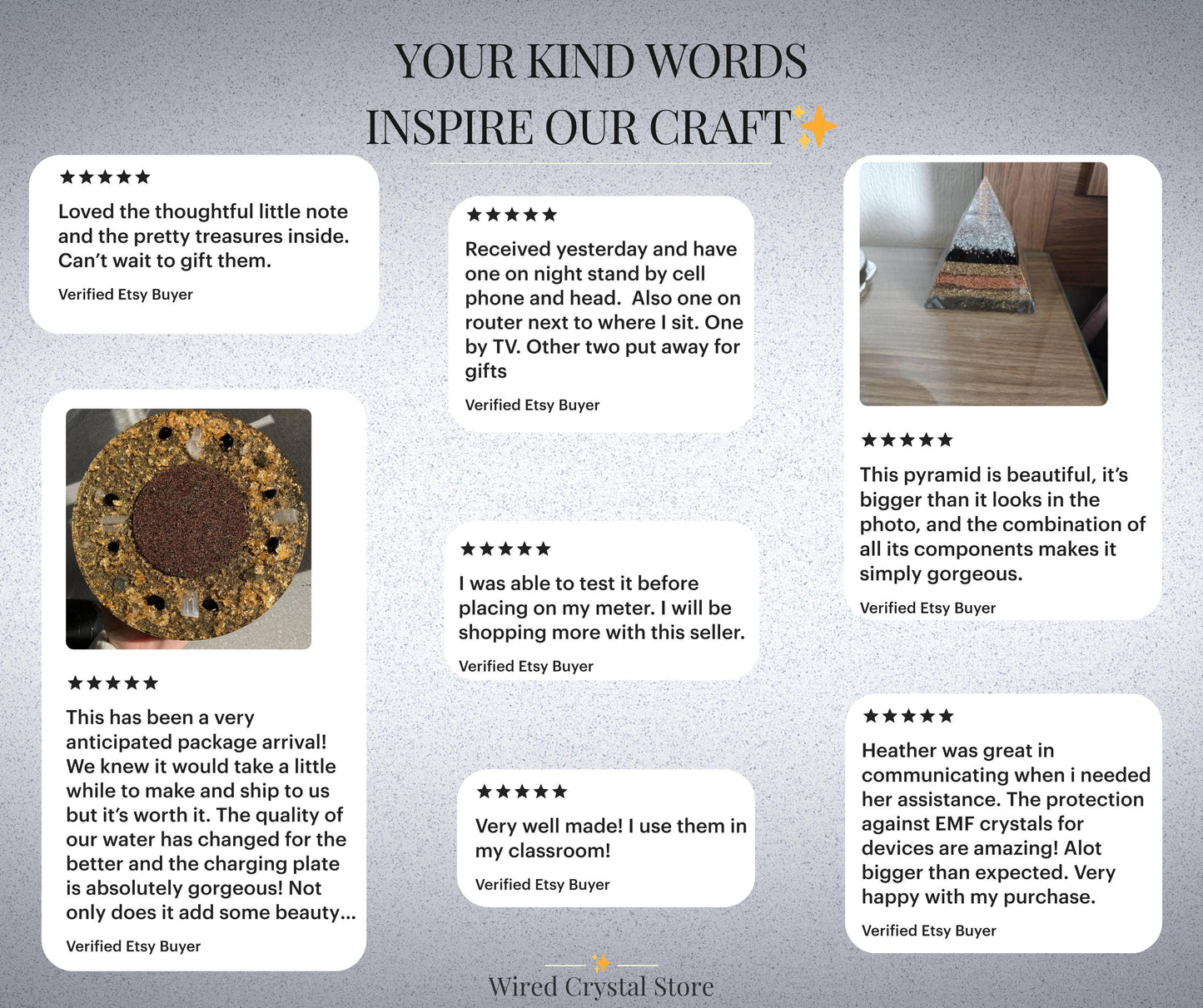 Handmade Orgonite Pyramid for EMF-Conscious Spaces | Copper, Quartz, Tourmaline & Carnelian Energy Decor